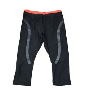 Black and Orange Capri Pants Stretchy Fit